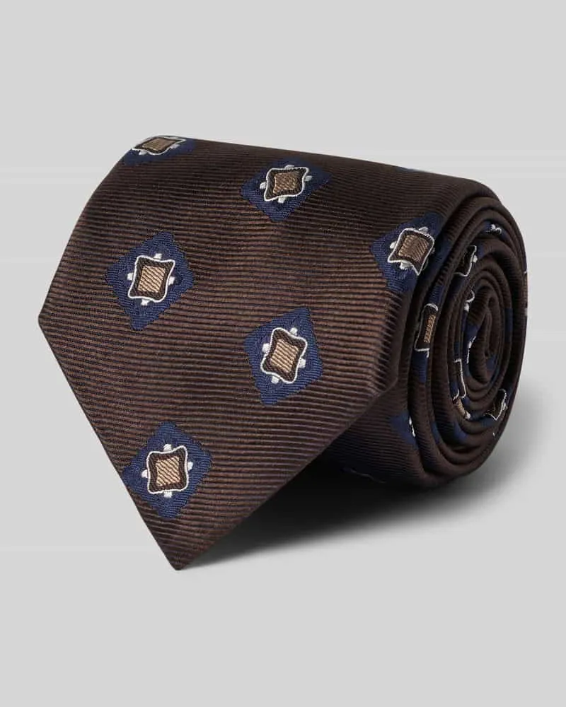 Altea Krawatte mit Label-Detail Modell 'Ticino Dunkelbraun