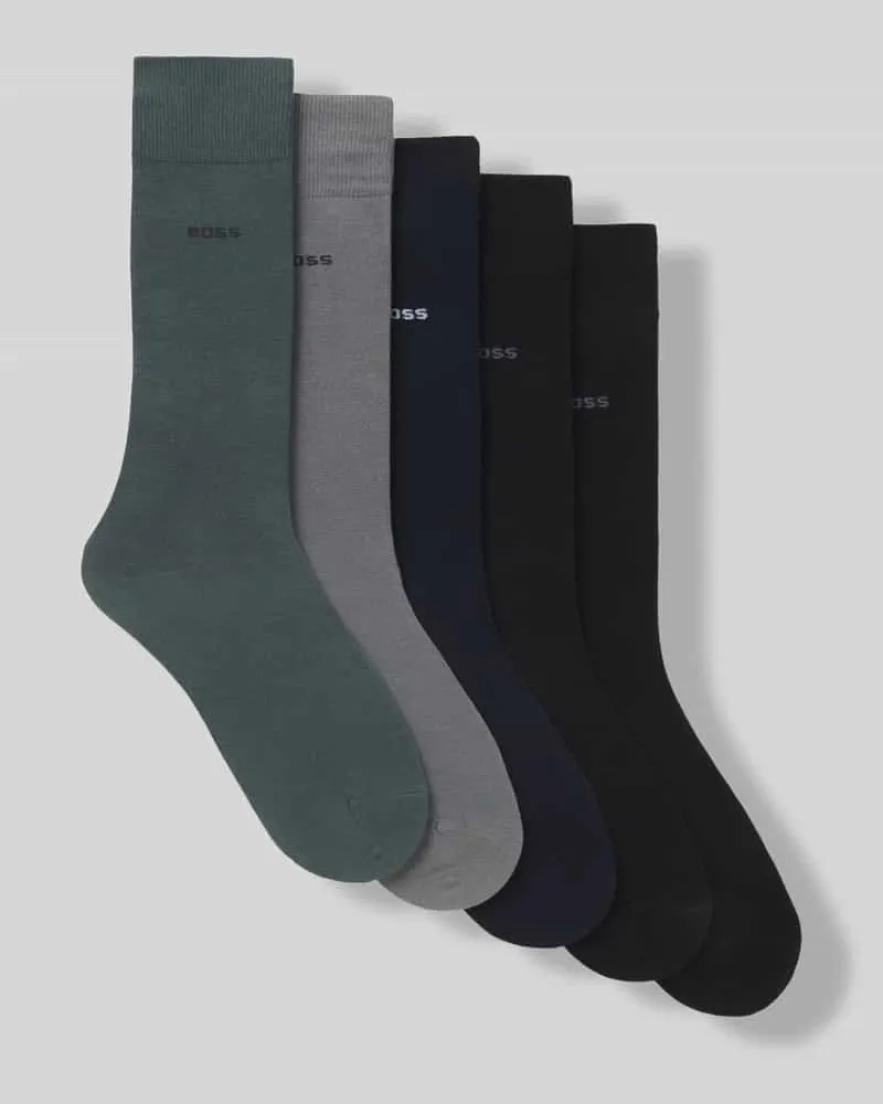 HUGO BOSS Socken im 5er-Pack aus Baumwoll-Mix Blau