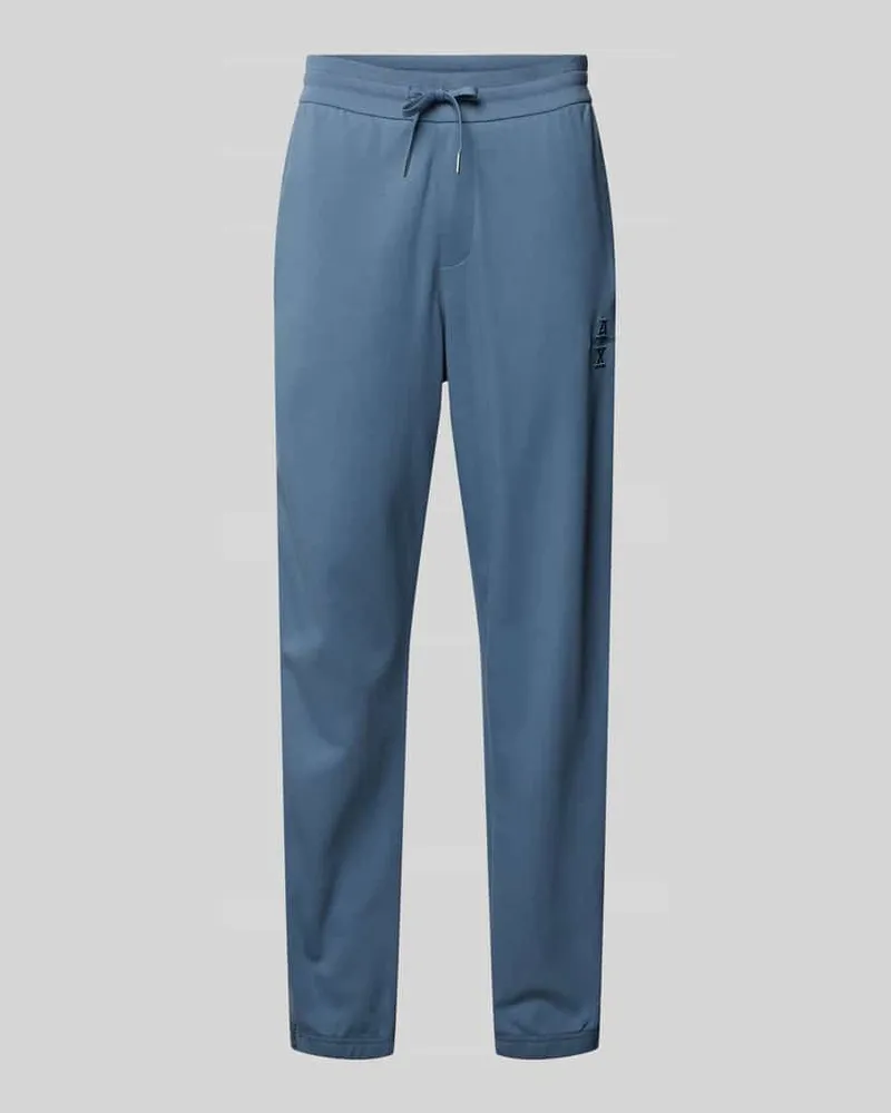 Armani Exchange Sweatpants mit elastischem Bund Rauchblau