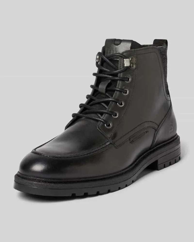 Bullboxer Boots mit Label-Details und Schnürverschluss Black