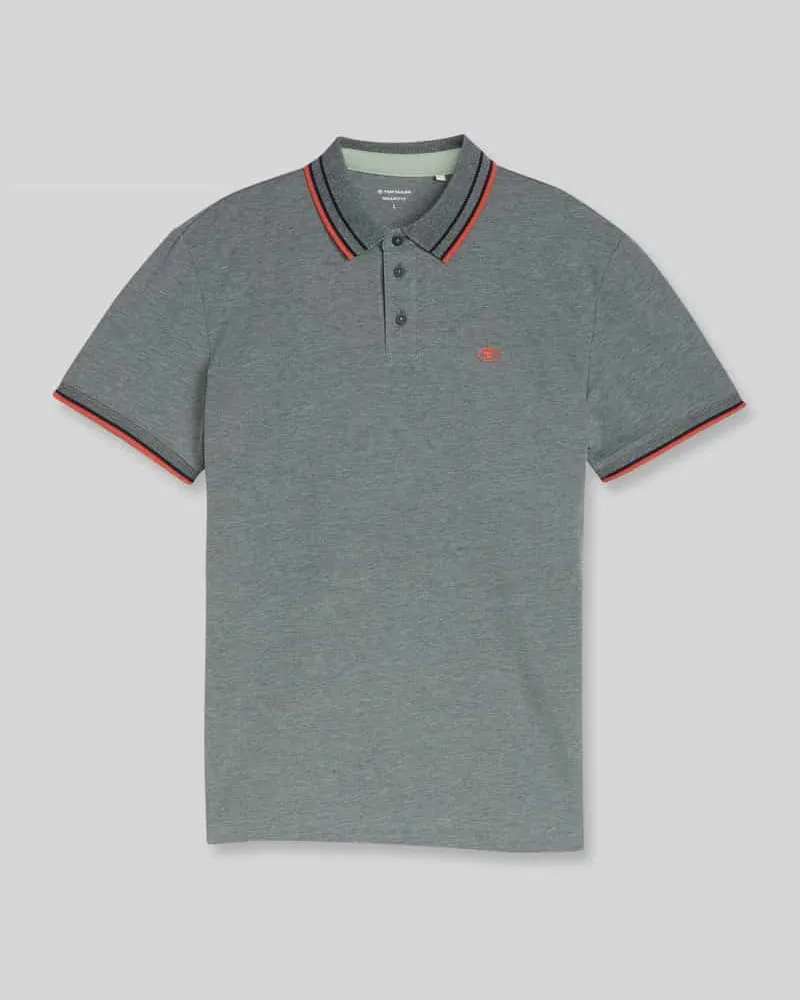 Tom Tailor Regular Fit Poloshirt mit Kontrastkragen Lind