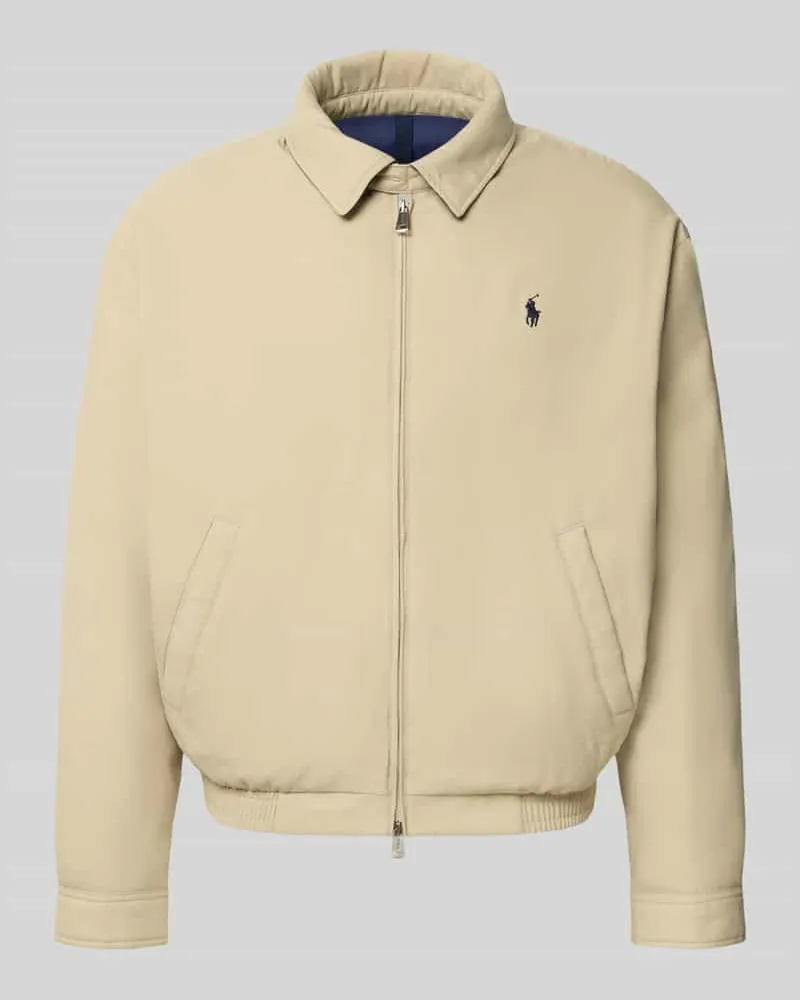 Ralph Lauren Regular Fit Bomberjacke mit Umlegekragen Beige