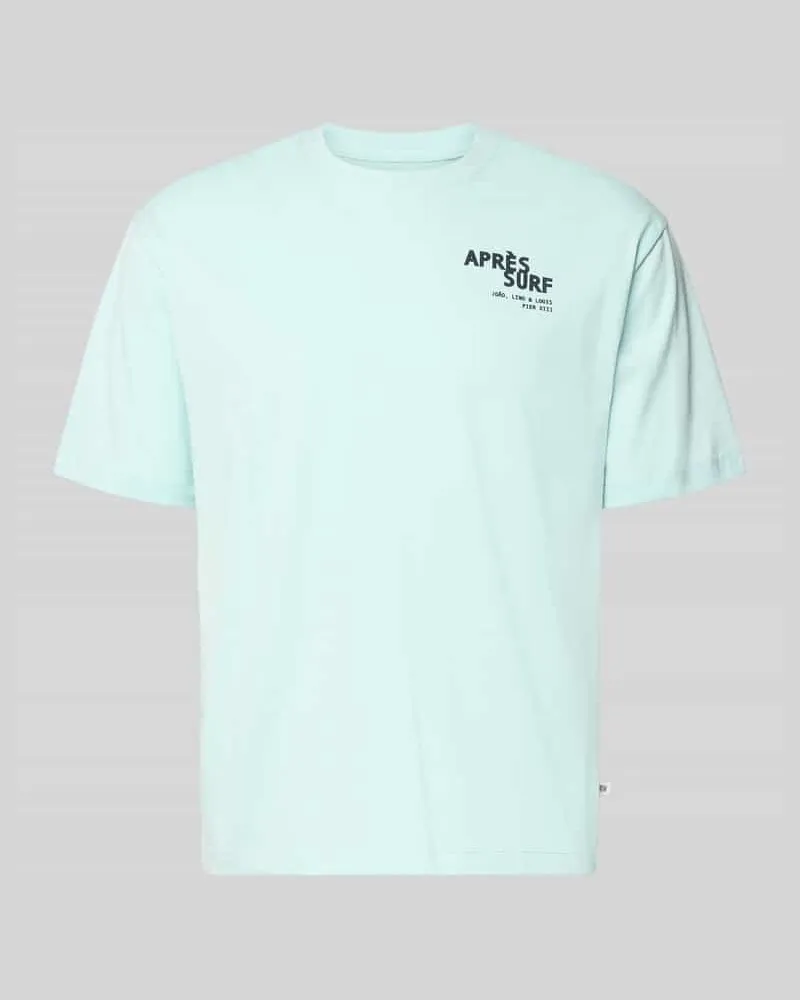 S.Oliver Regular Fit T-Shirt aus reiner Baumwolle Tuerkis