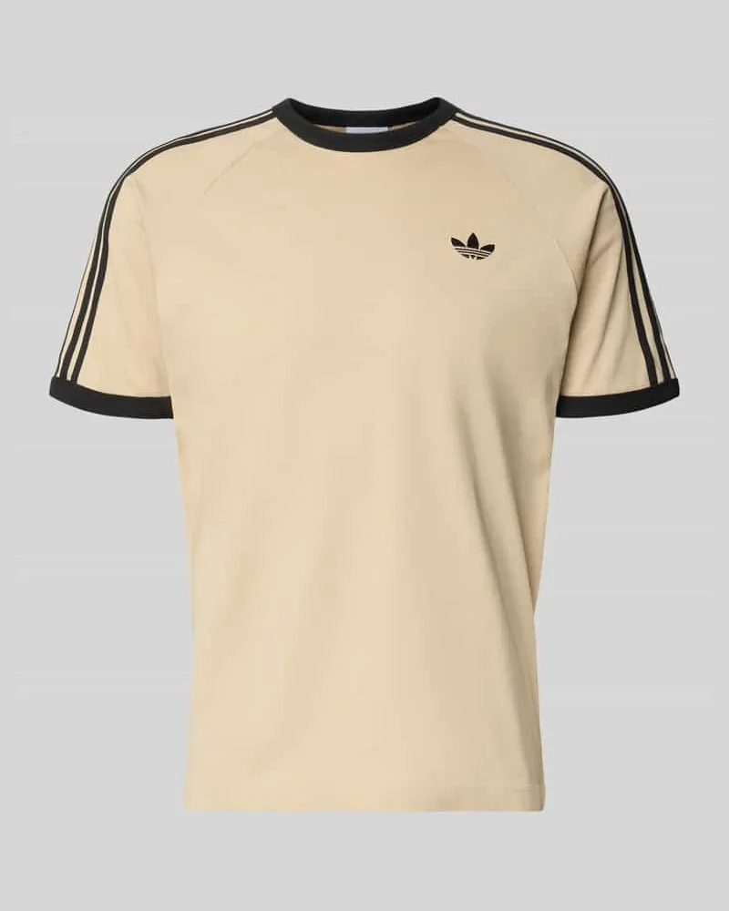 adidas T-Shirt im Retro-Look mit Rundhalsausschnitt Beige