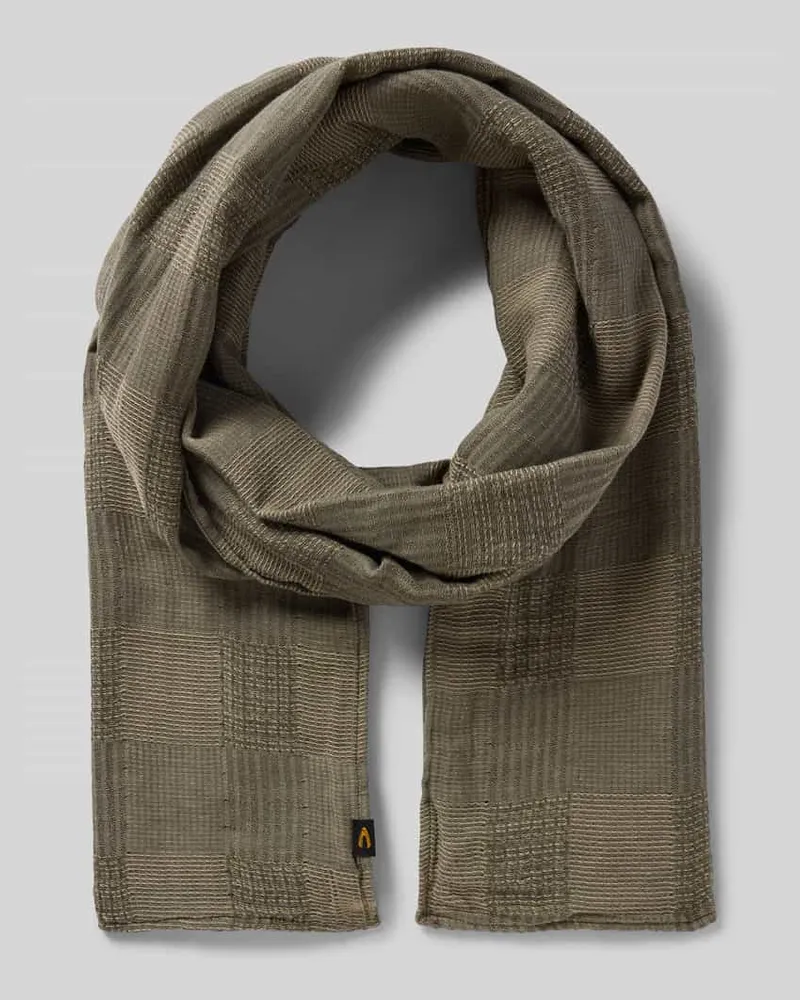 Camel Active Schal aus reiner Baumwolle mit Label-Detail Hellbraun