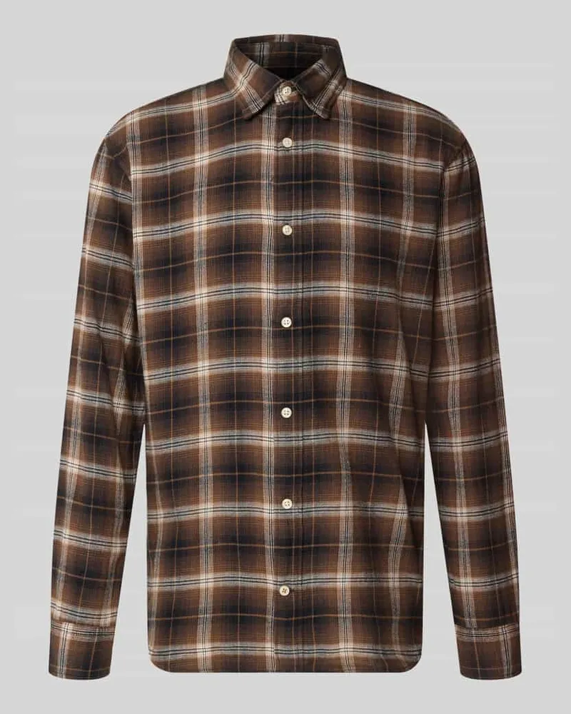 Jack & Jones Regular Fit Freizeithemd mit Kentkragen Modell 'FIELD Black