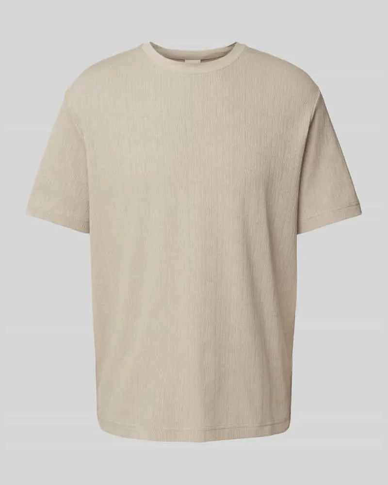 Calvin Klein T-Shirt mit geripptem Rundhalsausschnitt 