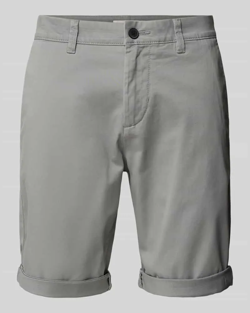 Tom Tailor Slim Fit Chino-Shorts in unifarbenem Design 