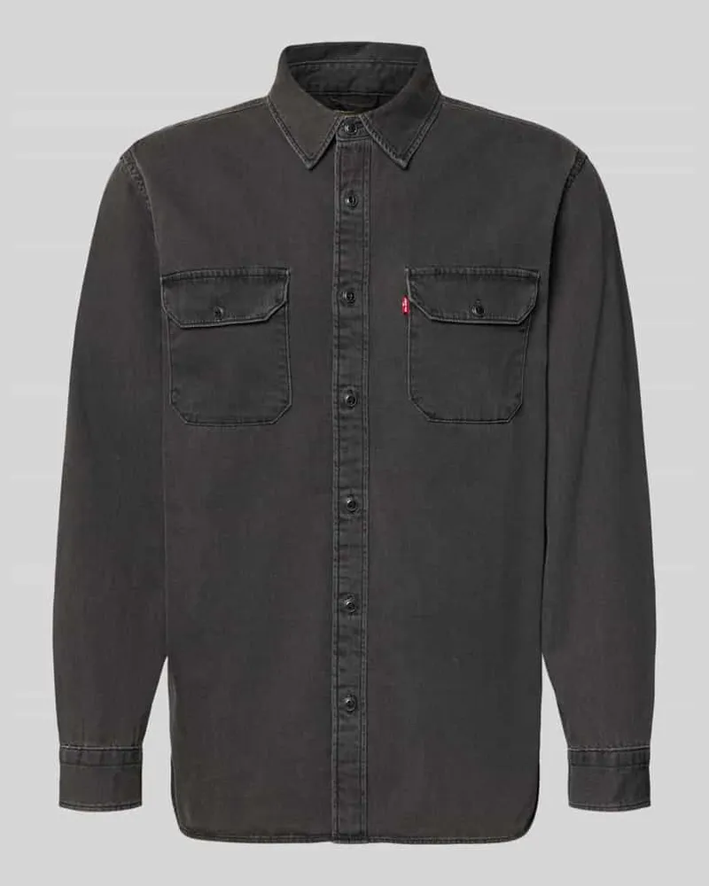 Levi's Relaxed Fit Überhemd aus Denim Modell 'JACKSON Black