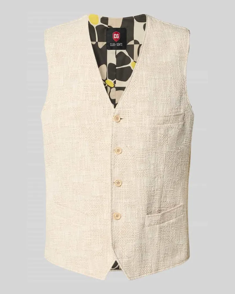 CG Weste mit V-Ausschnitt Modell 'Morley Beige