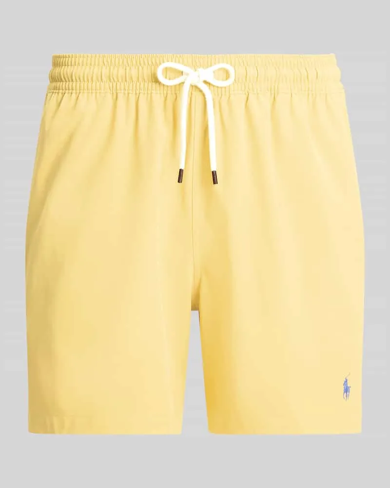 Ralph Lauren Badeshorts mit Logo-Stitching Modell 'TRAVELER Gelb