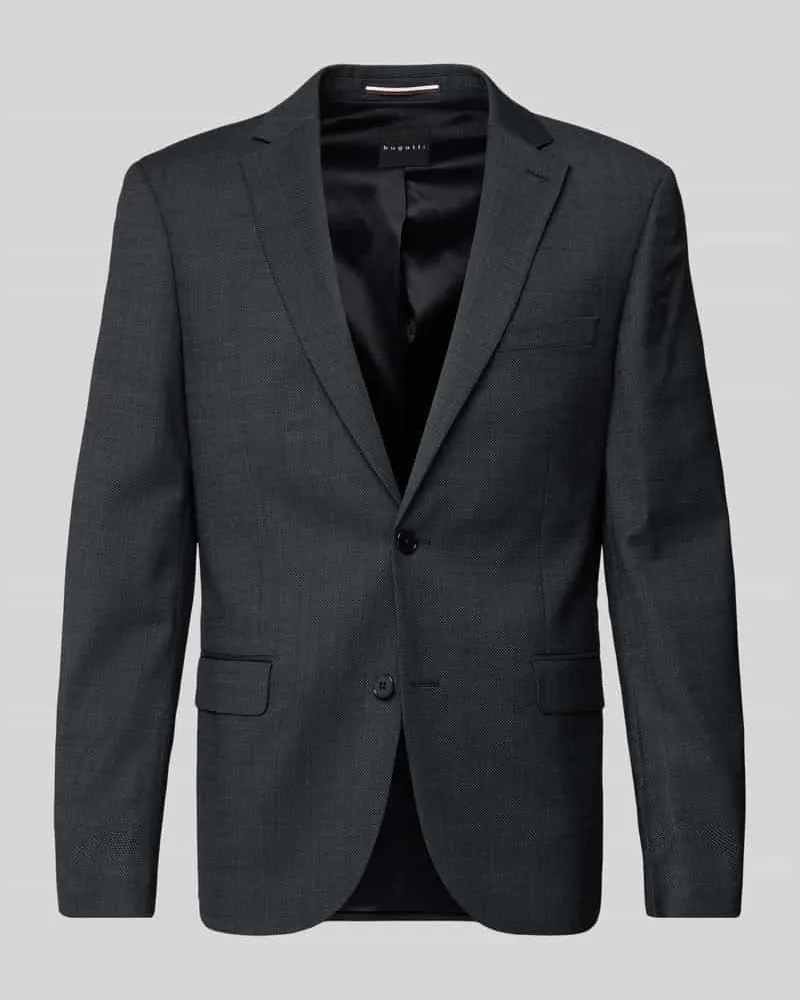 Bugatti 2-Knopf-Sakko mit Reverskragen Black
