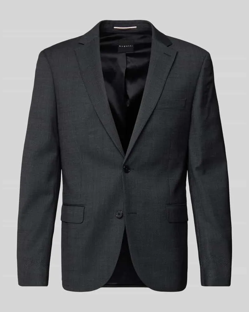 Bugatti 2-Knopf-Sakko mit Reverskragen Black