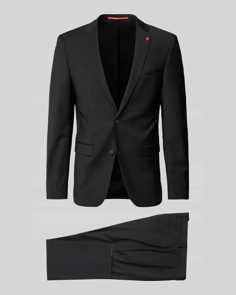 Roy Robson Extra Slim Anzug in unifarbenem Design Black