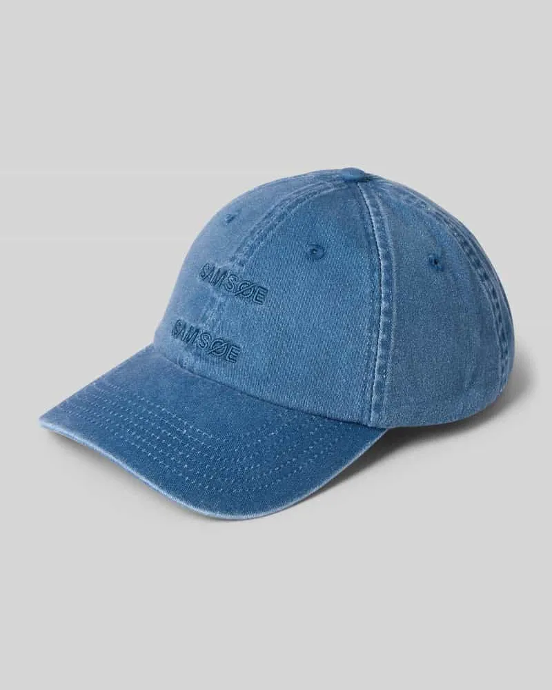 Samsøe & Samsøe Basecap mit Label-Detail Blau