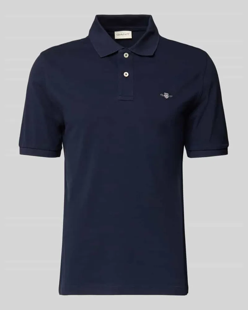 Gant Slim Fit Poloshirt mit Logo-Stitching Marine