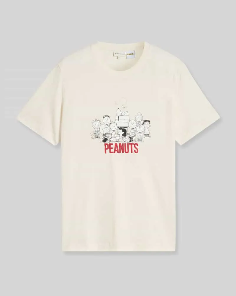 Tom Tailor Regular Fit T-Shirt aus reiner Baumwolle mit Peanuts®-Print Weiss