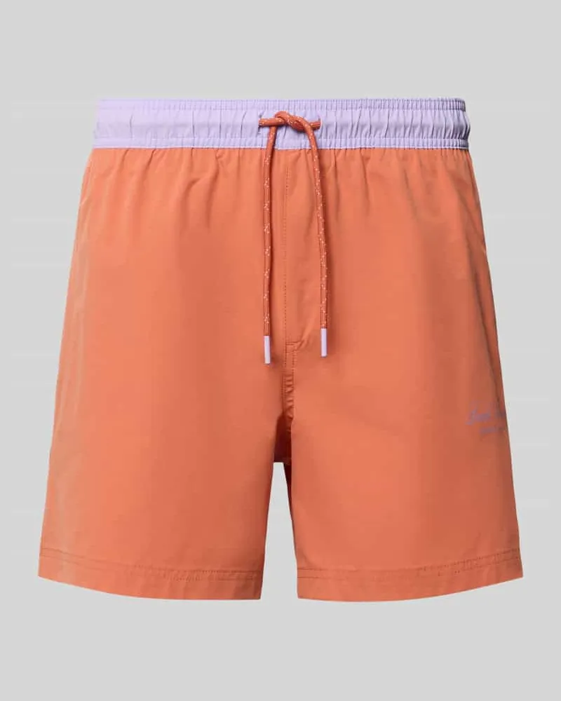 Jack & Jones Badeshorts mit Gesäßtasche Modell 'MAUI Apricot