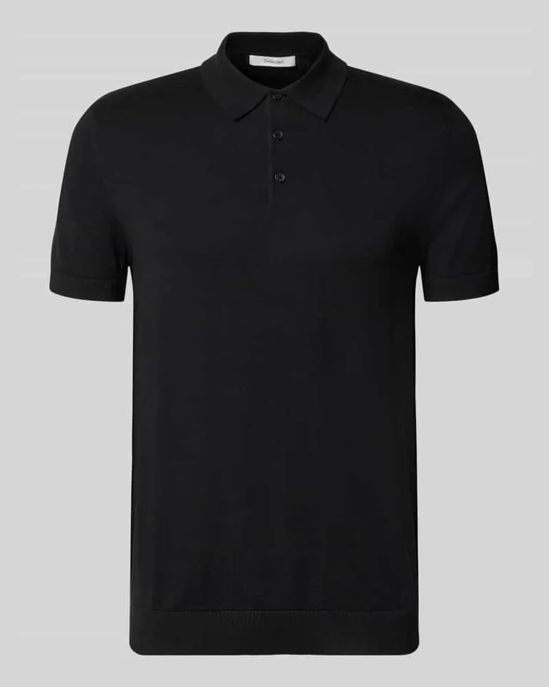 Selected Homme Regular Fit Poloshirt aus reiner Baumwolle Modell 'BERG Black