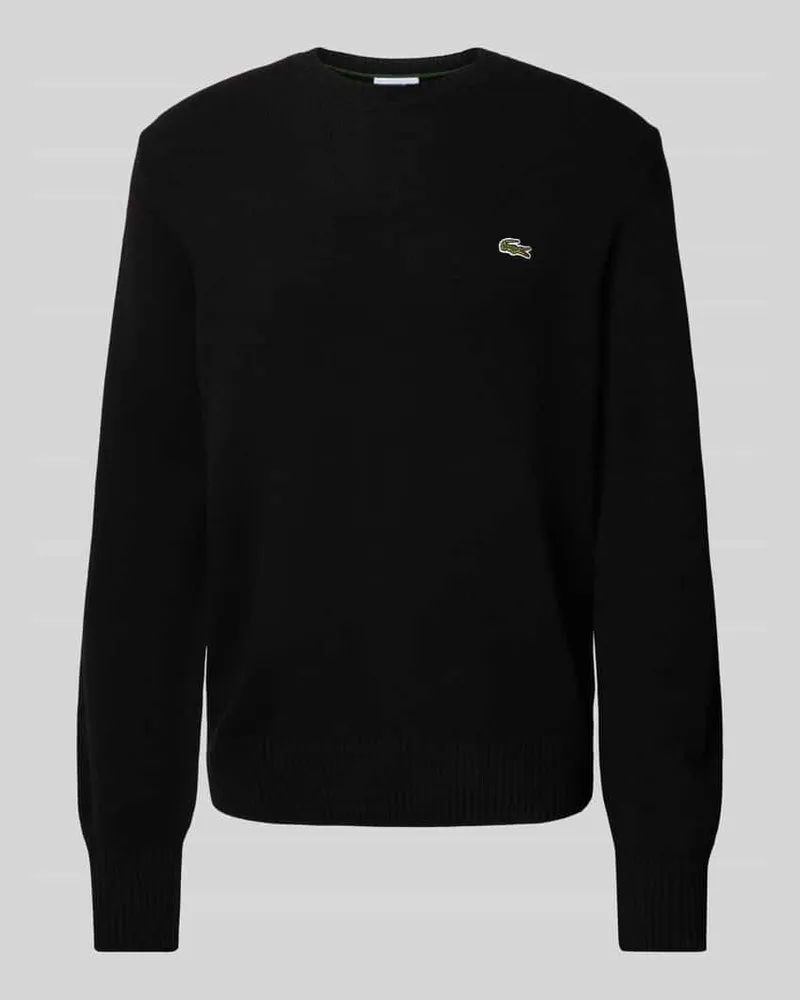 Lacoste Regular Fit Strickpullover aus reiner Wolle 