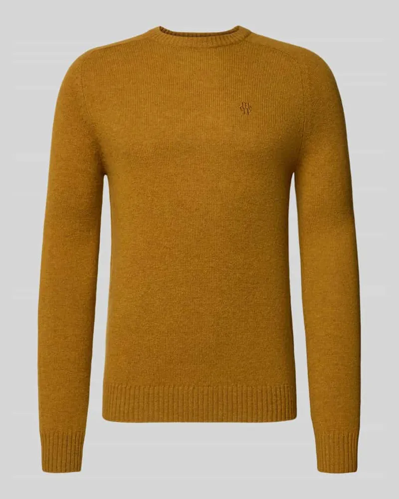 McNeal Strickpullover mit gerippten Abschlüssen Senf