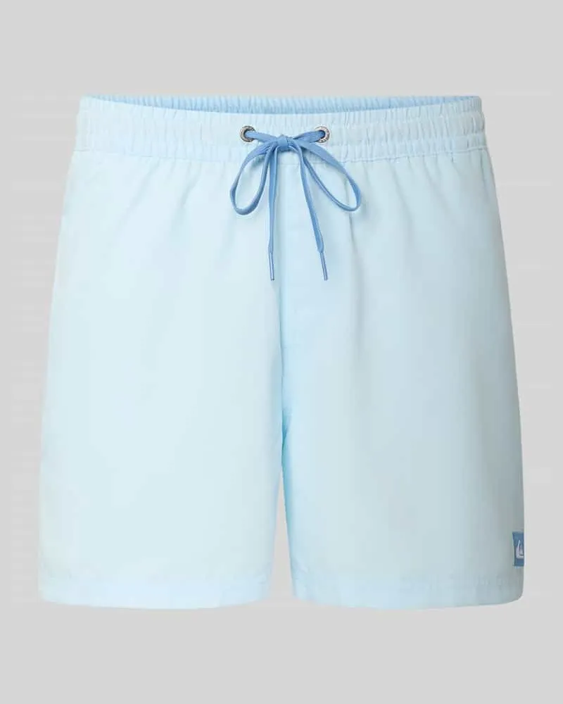 Quiksilver Regular Fit Badehose mit Logo-Patch Modell 'Everyday Hellblau