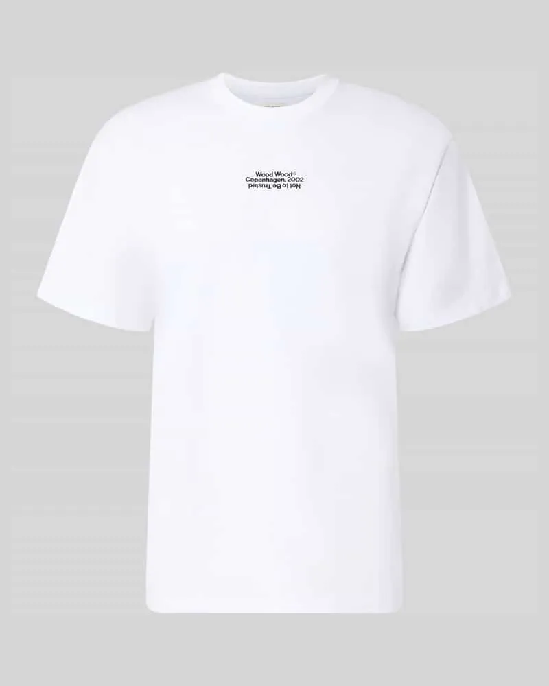 Wood Wood Regular Fit T-Shirt aus reiner Baumwolle Modell 'Oliver Weiss
