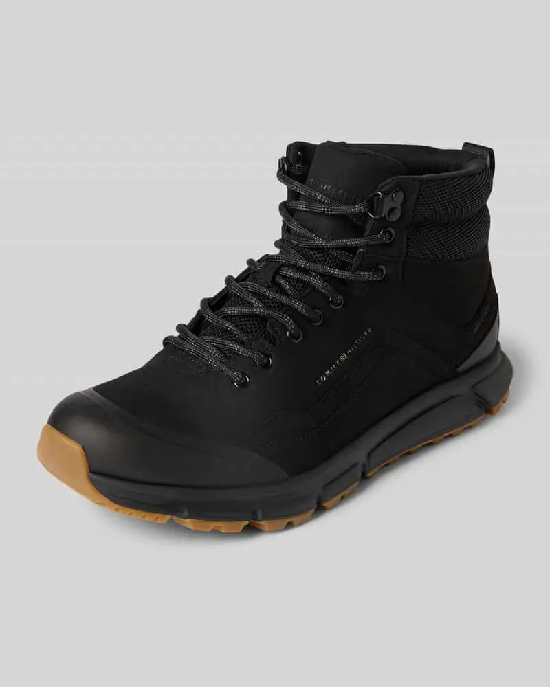 Tommy Hilfiger Schnürschuhe mit rutschhemmender Laufsohle Black