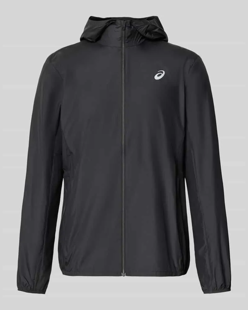 Asics Regular Fit Trainingsjacke mit Logo-Print Modell 'Core Black