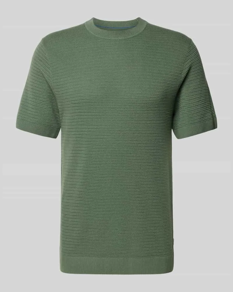 Jack & Jones Strickshirt mit Rundhalsausschnitt Modell 'RILEY Dunkelgruen