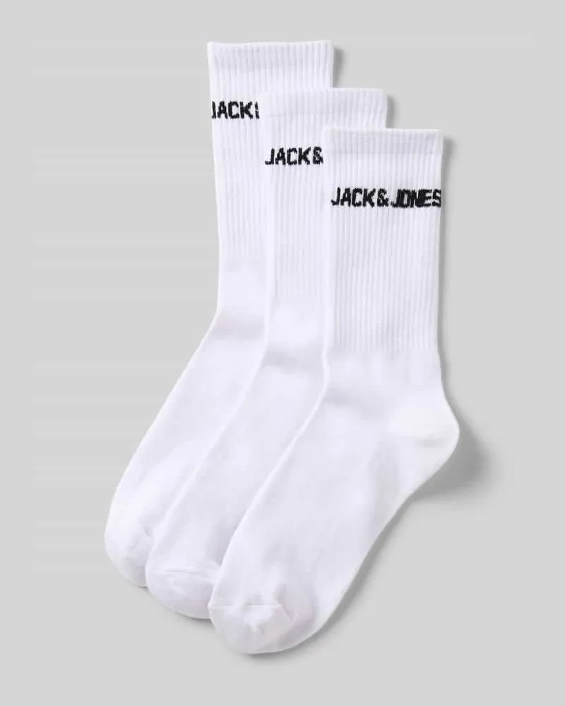 Jack & Jones Socken mit Logo-Stitching Modell 'Melvin' im 3er-Pack 