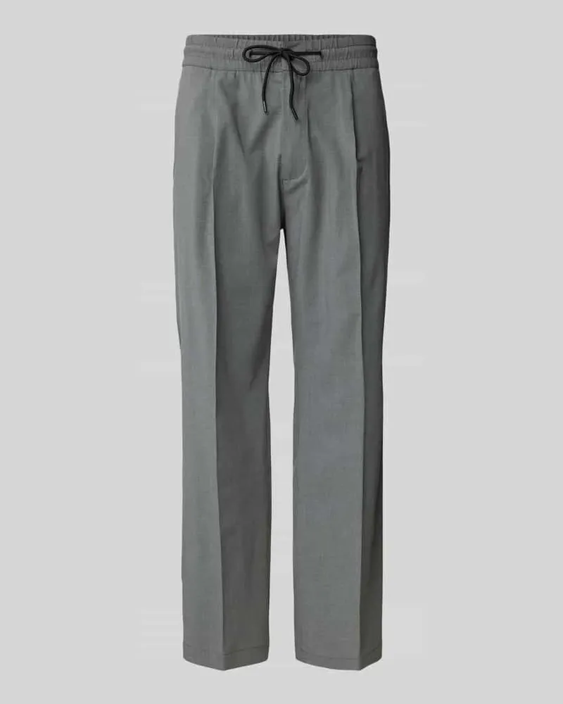 HUGO BOSS Stoffhose mit französische Eingrifftaschen Modell 'Ravi Hellgrau