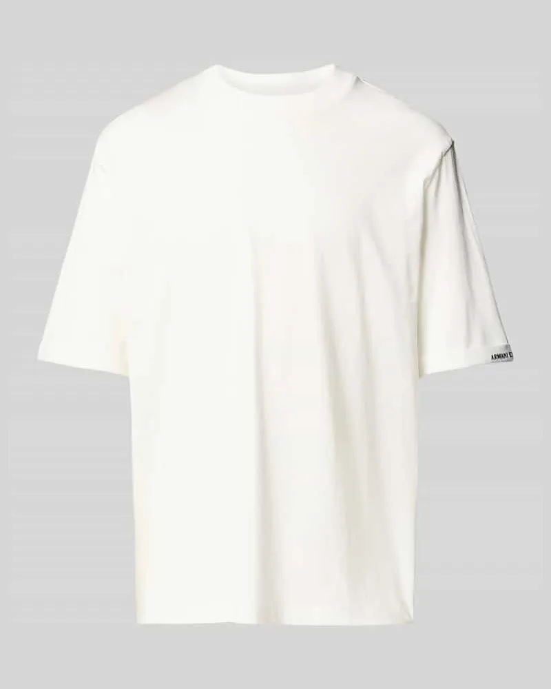 Armani Exchange T-Shirt mit geripptem Rundhalsausschnitt 