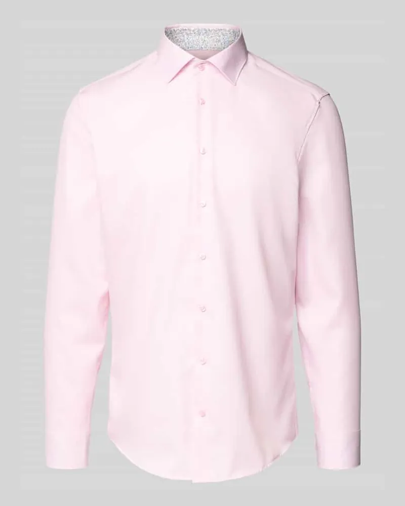 Seidensticker Slim Fit Business-Hemd mit Knopfleiste Rose