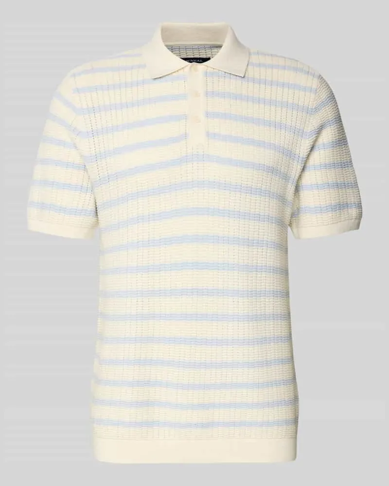 McNeal Poloshirt mit Polokragen und kurzer Knopfleiste Ecru