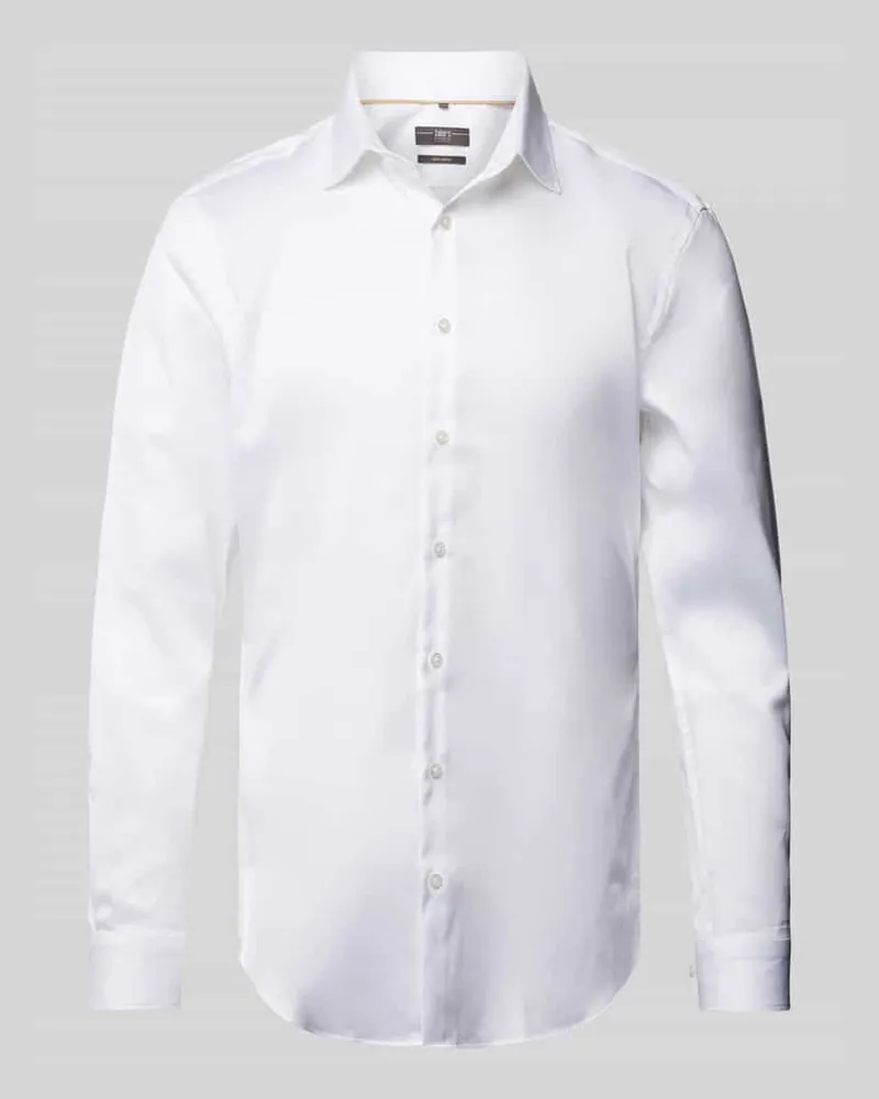 JAKE*S Super Slim Fit Businesshemd mit Kentkragen 