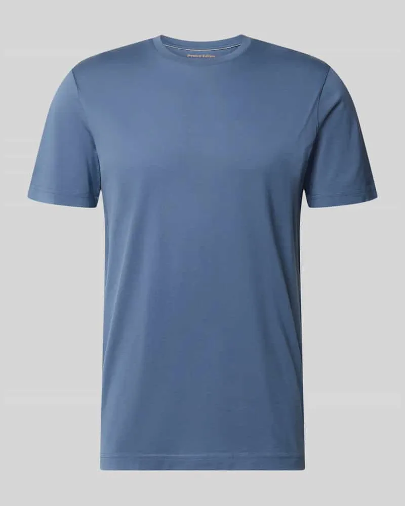 Christian Berg T-Shirt aus Baumwolle mit Rundhalsausschnitt Jeansblau