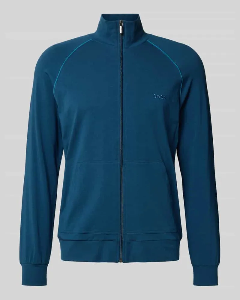 HUGO BOSS Regular Fit Sweatjacke aus Baumwoll-Mix 