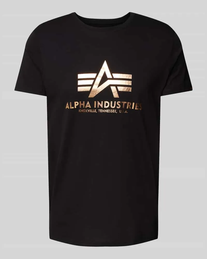 Alpha Industries T-Shirt mit Label-Print 