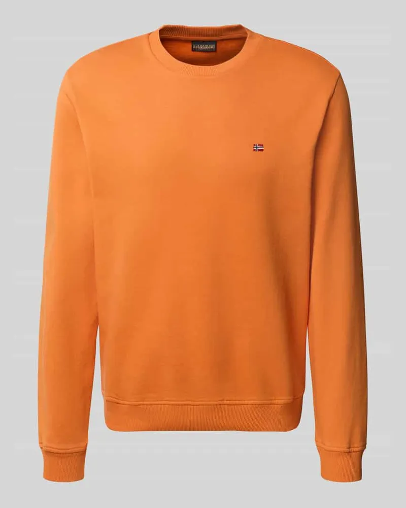 Napapijri Sweatshirt mit Rundhalsausschnitt und Label-Stitching 