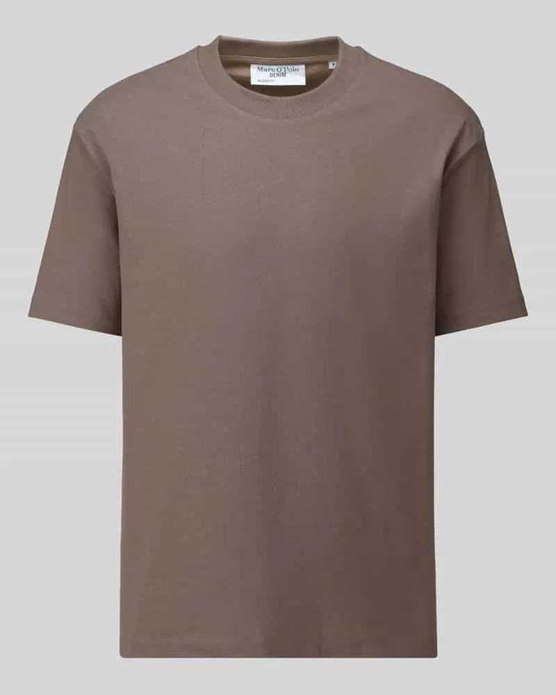 Marc O'Polo Relaxed Fit T-Shirt aus reiner Baumwolle Taupe