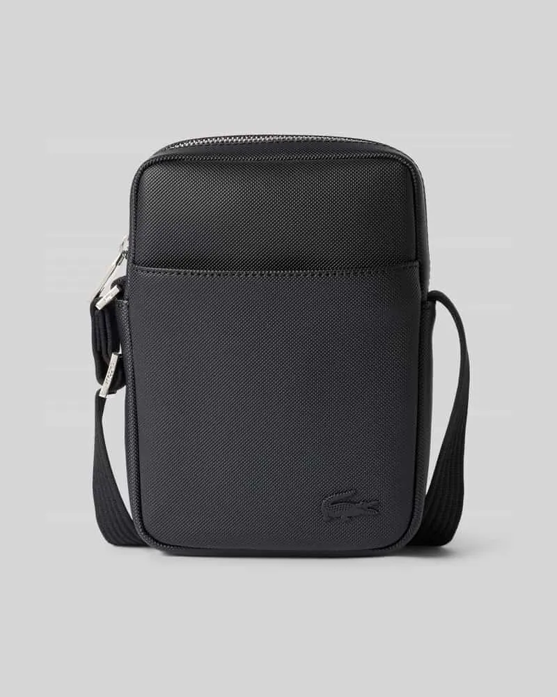 Lacoste Umhängetasche mit Logo-Print 'Classic Vertical Camera B Black