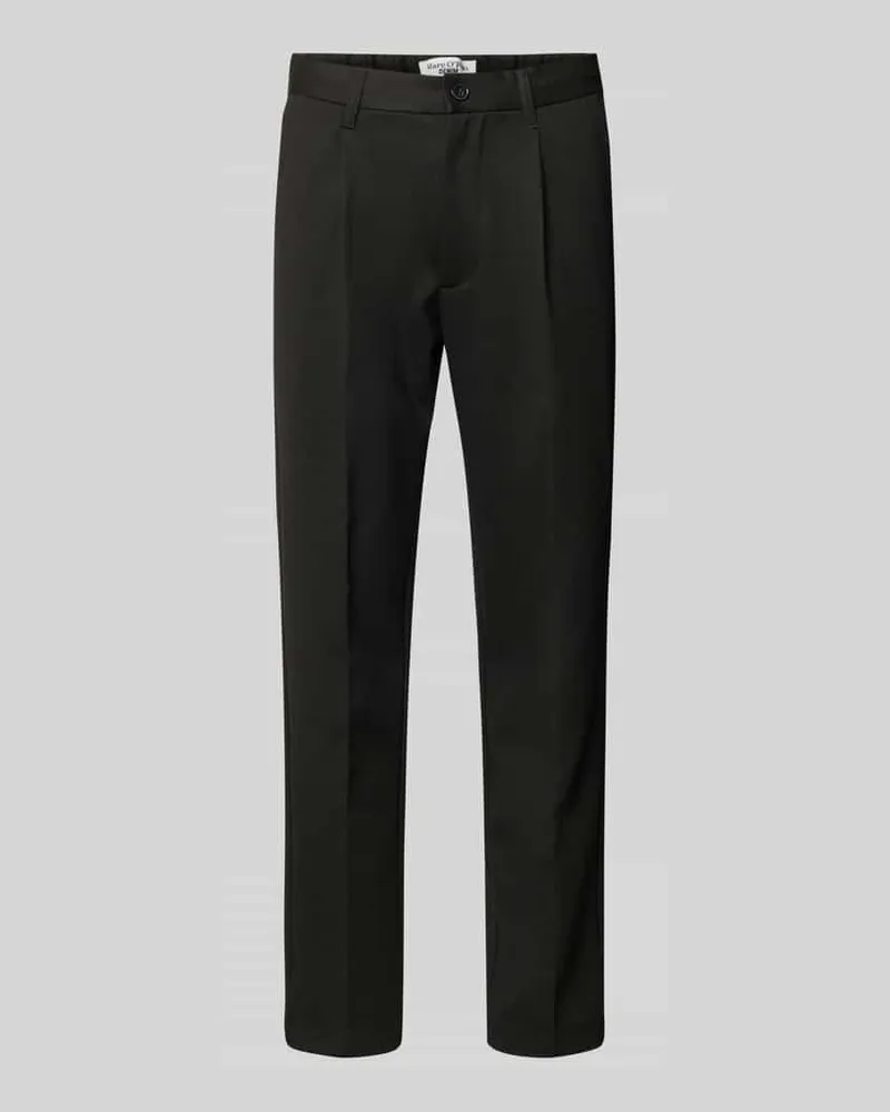 Marc O'Polo Regular Fit Bundfaltenhose mit Viskose-Anteil Black