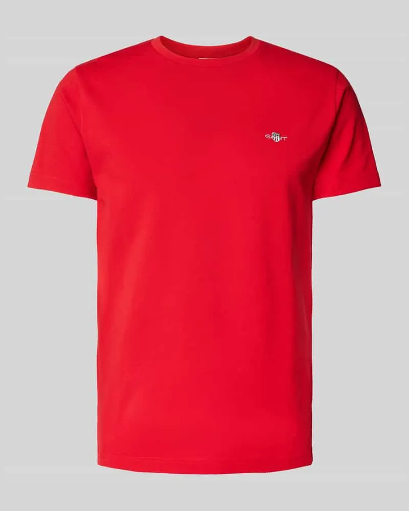 Gant Slim Fit T-Shirt mit Label-Stitching 