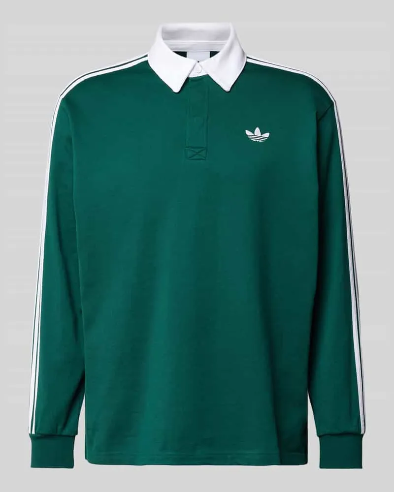adidas Poloshirt mit kurzer Knopfleiste Gruen