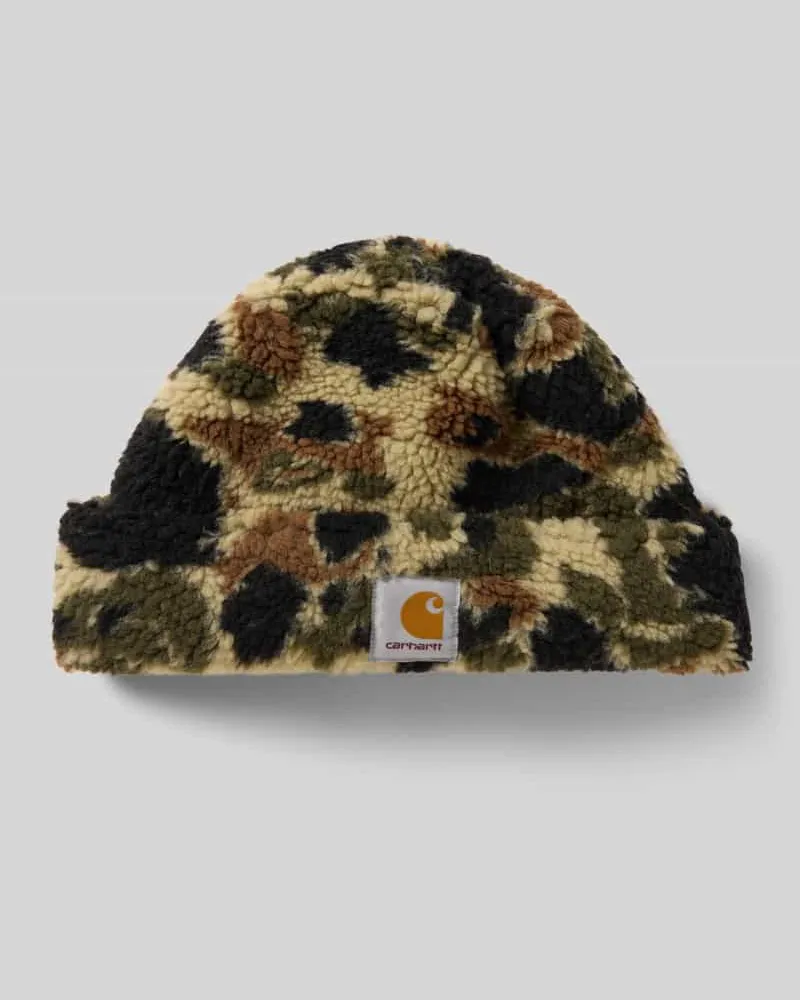 Carhartt WIP Beanie mit Logo-Patch Modell 'Prentis Khaki