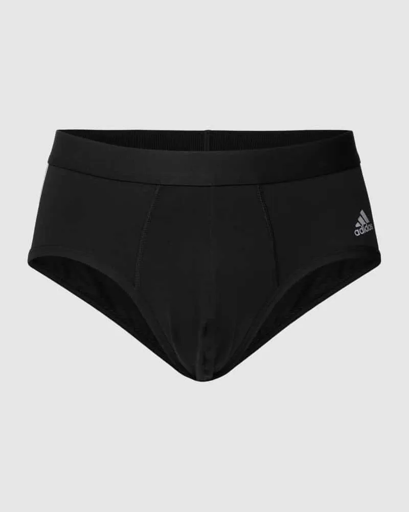 adidas Slip mit kontrastiven Label-Streifen im 3er-Pack Black