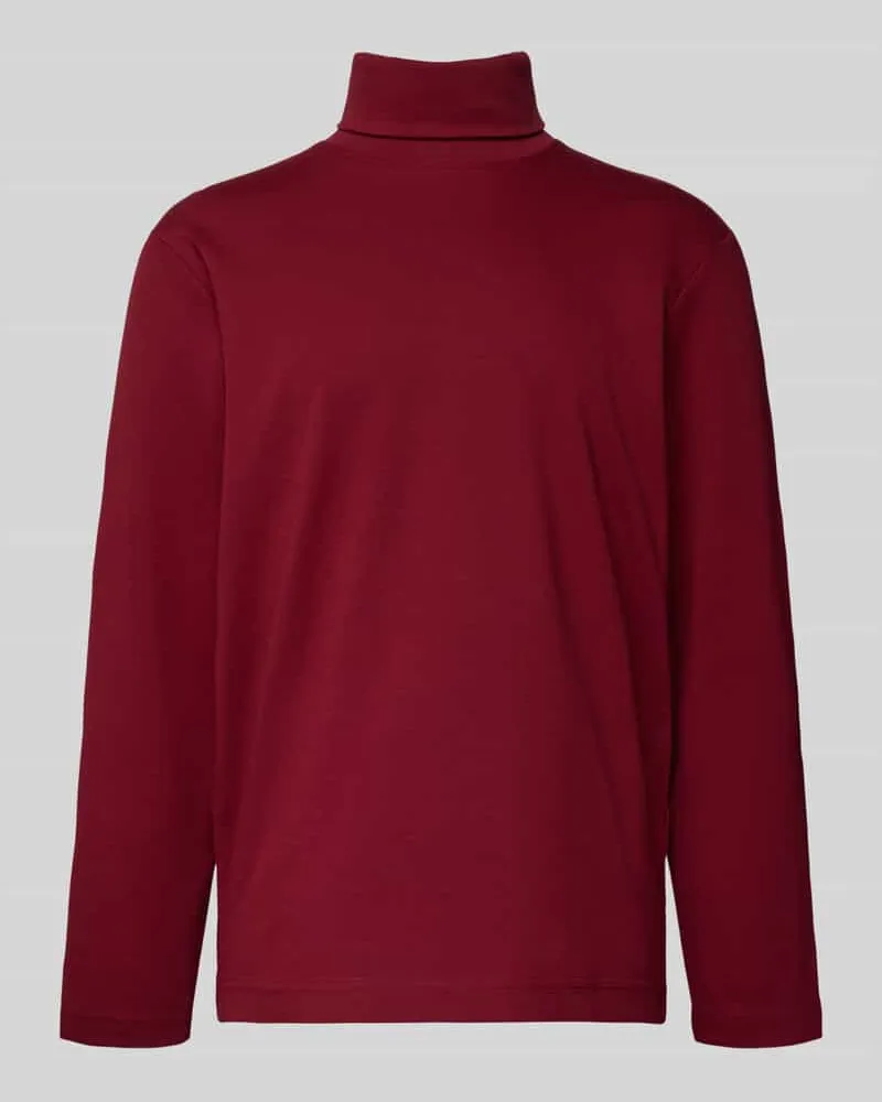 Tom Tailor Regular Fit Rollkragenpullover aus Baumwoll-Mix Rot