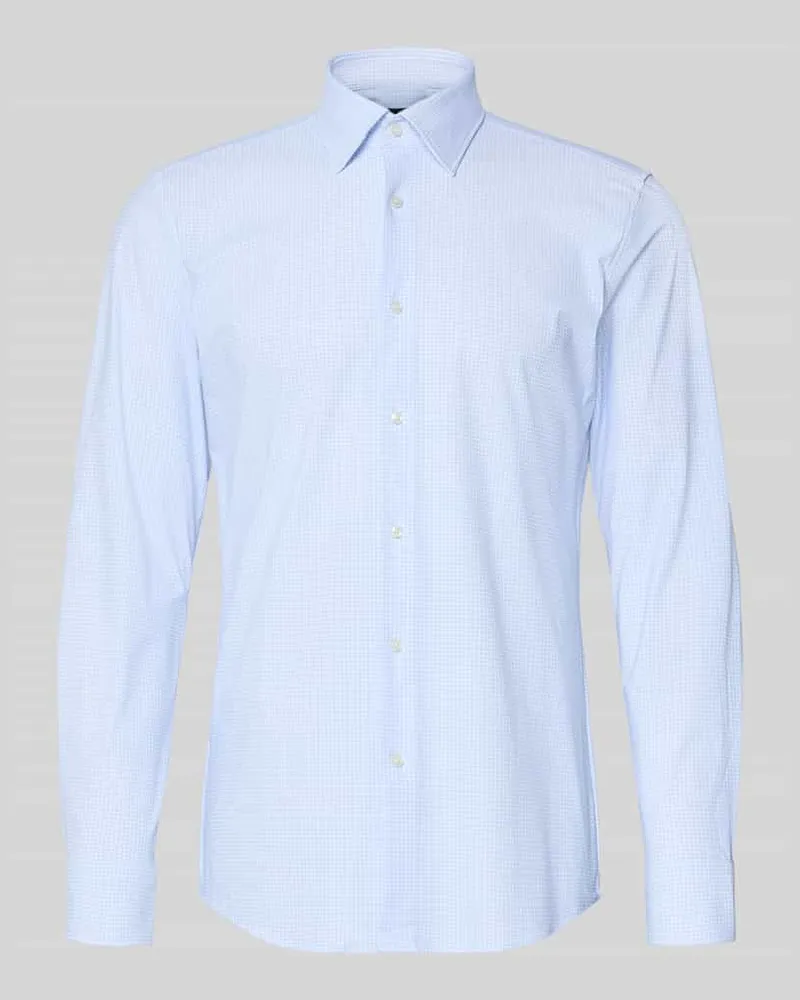 HUGO BOSS Slim Fit Businesshemd aus Super-Stretch-Jersey Modell 'P-HANK Hellblau