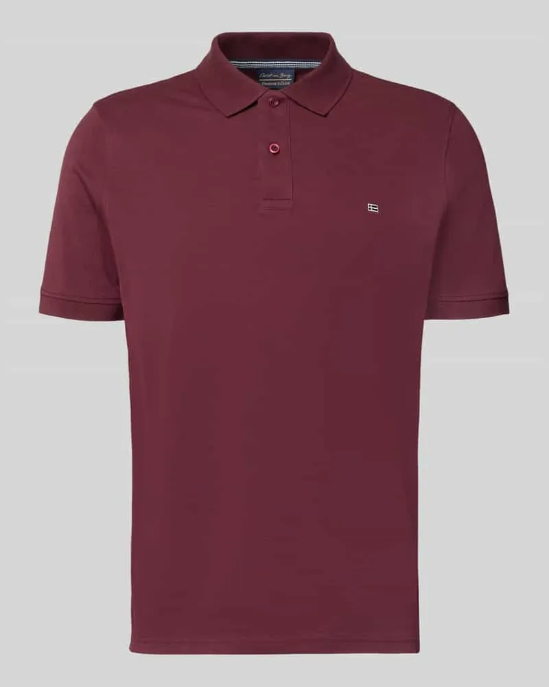 Christian Berg Regular Fit Poloshirt mit Stitching Bordeaux